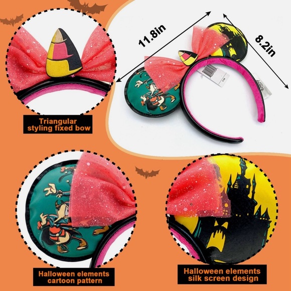 NEW Disney DVC Vacation Club Mickey Mouse Happy Halloween Glow-in-the-Dark Ears - Picture 9 of 9